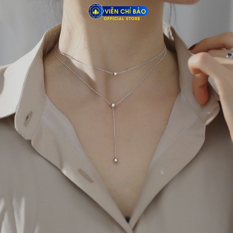 Dây chuyền bạc nữ Viên Bộ chất liệu bạc 925 thời trang phụ kiện trang sức nữ Viễn Chí Bảo D000166