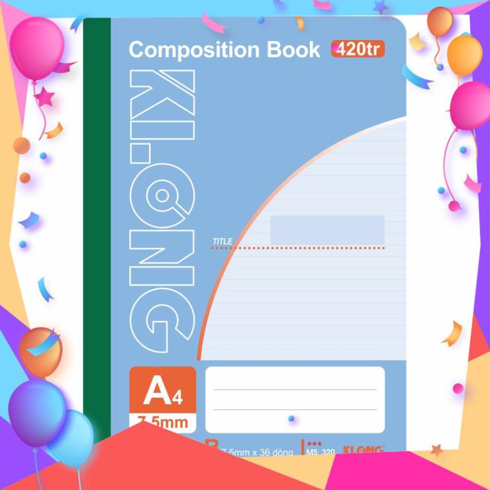 Sổ may KLONG A4 120- 500trang 58/88 Compostion Book