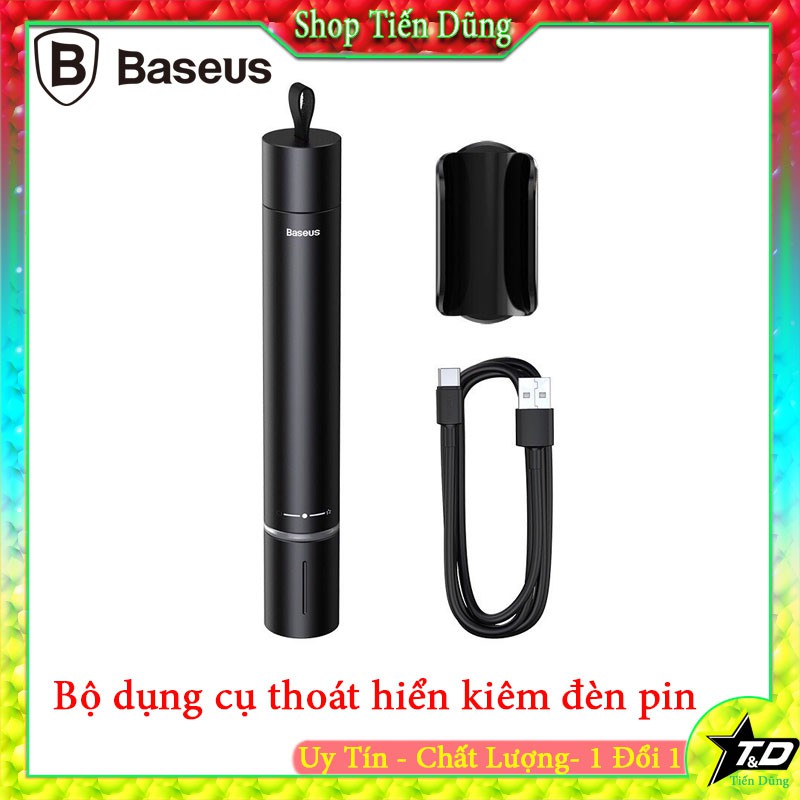 Dụng cụ thoát hiểm ô tô phá kính và đèn pin LED Baseus Pro Savior Window Breaking Flashlight (CRSFH-B01)