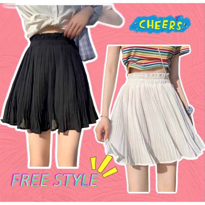 [Mã SRJULY1215 giảm 20K đơn 50K] Chân Váy Voan Dập Ly Trơn Nữ Tính | BigBuy360 - bigbuy360.vn