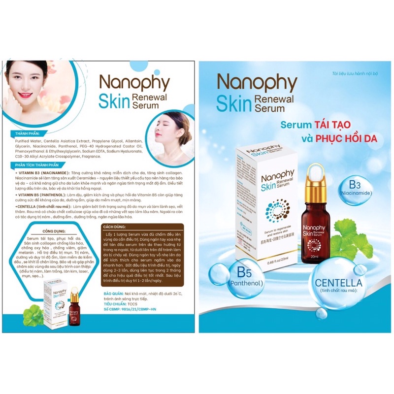 Nanophy Skin Renewal serum dưỡng phục hồi tái tạo da 20ml