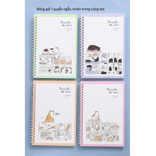 Sổ tay A5 mẫu mới nhất 2022 hoạt hình dễ thương, thiết kế sổ lò so sáng tạo Sindecor