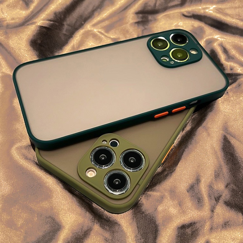 Ốp lưng iphone dẻo lưng nhám phím màu chống sốc bảo vệ camera cho ip 7plus/8plus/x/xs/xsmax/11/12/13/promax