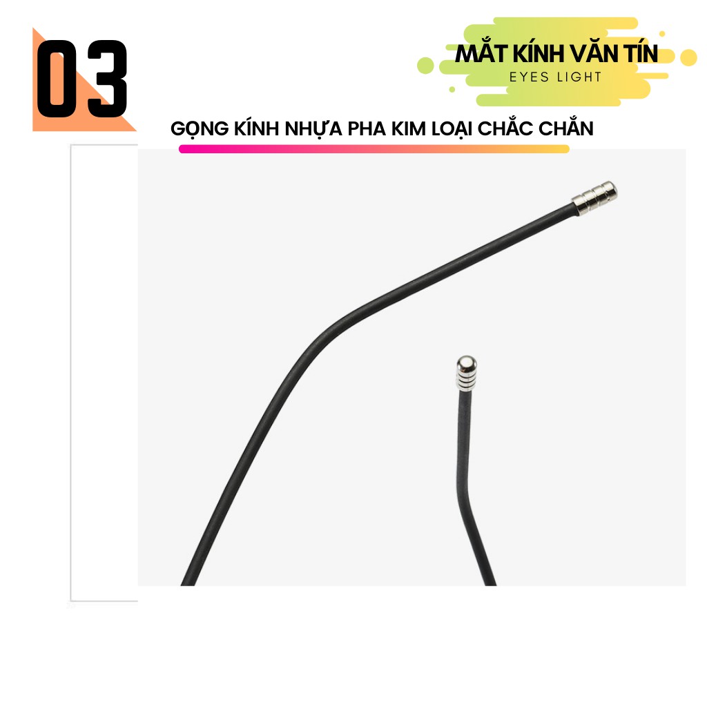 Gọng kính cận Eyes Light T8096 nam nữ mắt kính tròn càng nhựa pha kim loại nhiều màu | BigBuy360 - bigbuy360.vn