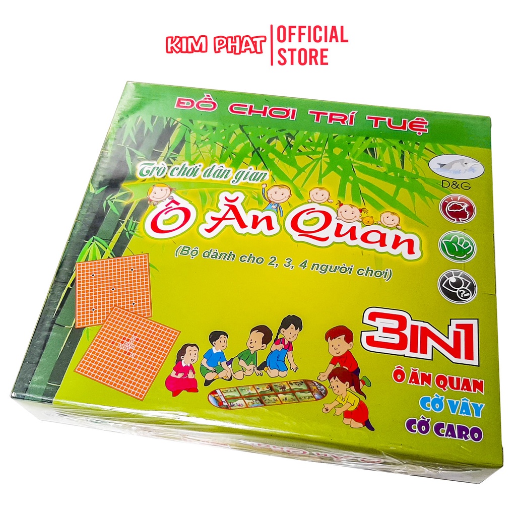 Ô ăn quan, Cờ vây, Cờ caro - Bộ đồ chơi trí tuệ 3 IN 1