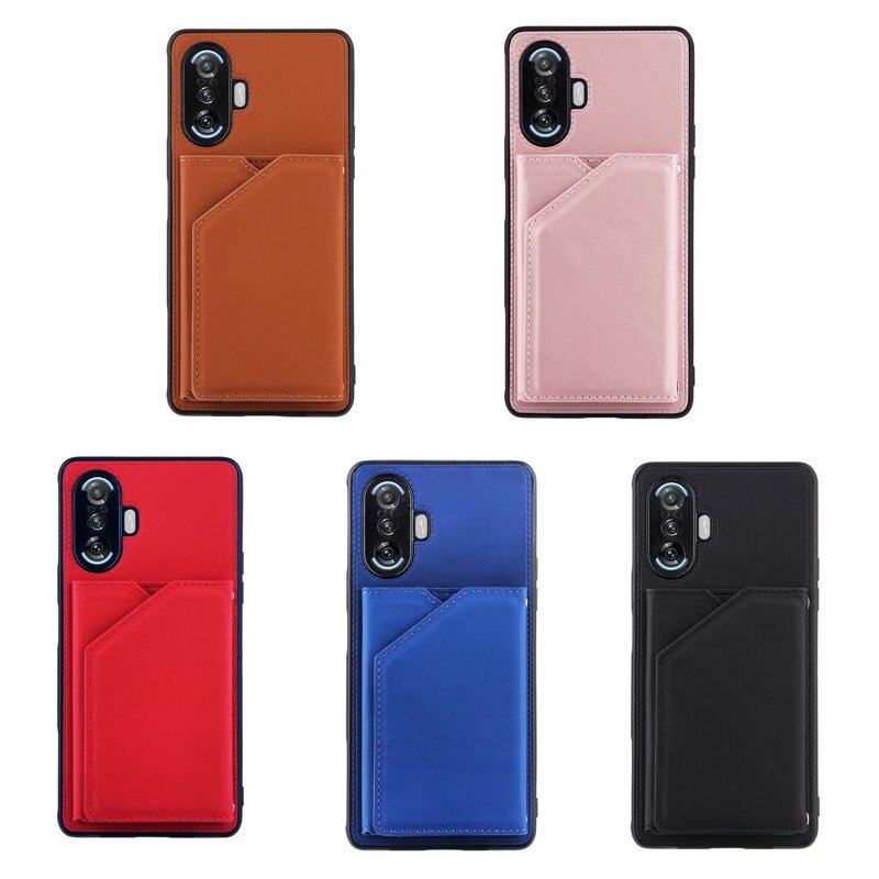 Ốp điện thoại gắn bao da đựng thẻ cho Xiaomi Redmi K40 Gaming 2021
