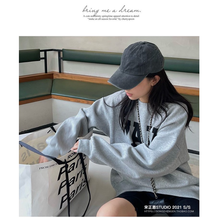 Áo swearter Yalf unisex nữ , áo cổ tròn form rộng Hàn quốc , Mein_vn