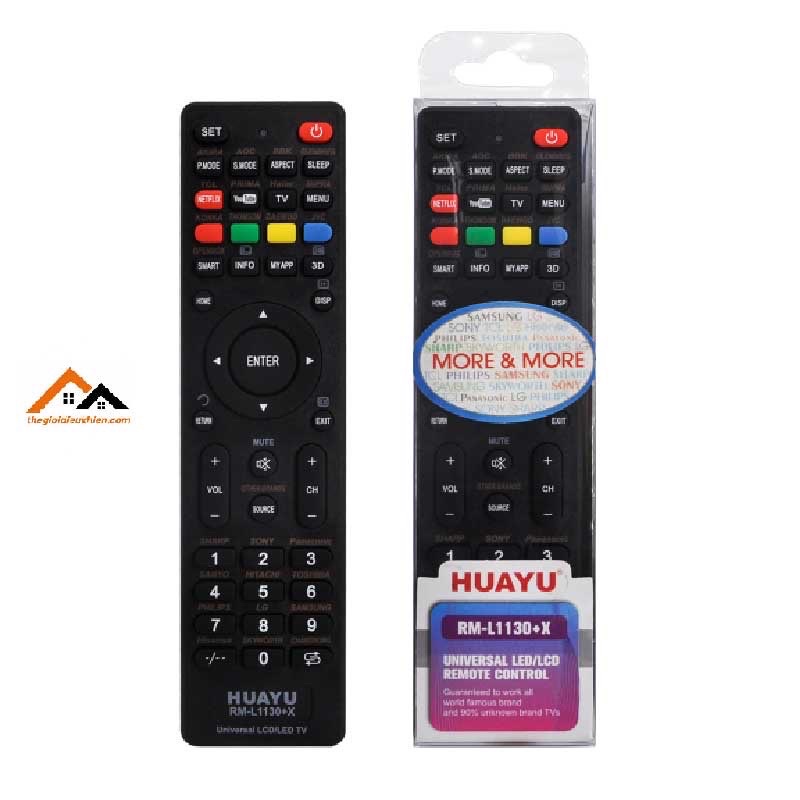 Điều khiển remote tivi đa năng mã RM-1130+X PLUS -vào tất cả các loại TIVI thường và Internet -Bh đổi mới