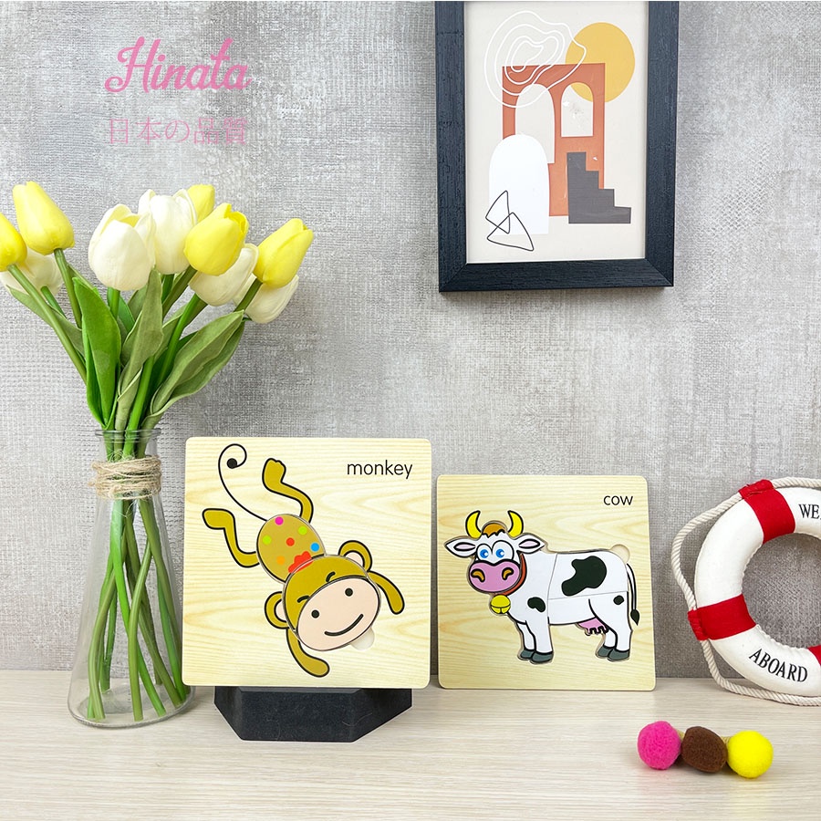 Trọn bộ 8 tranh ghép hình bằng gỗ HINATA DC22