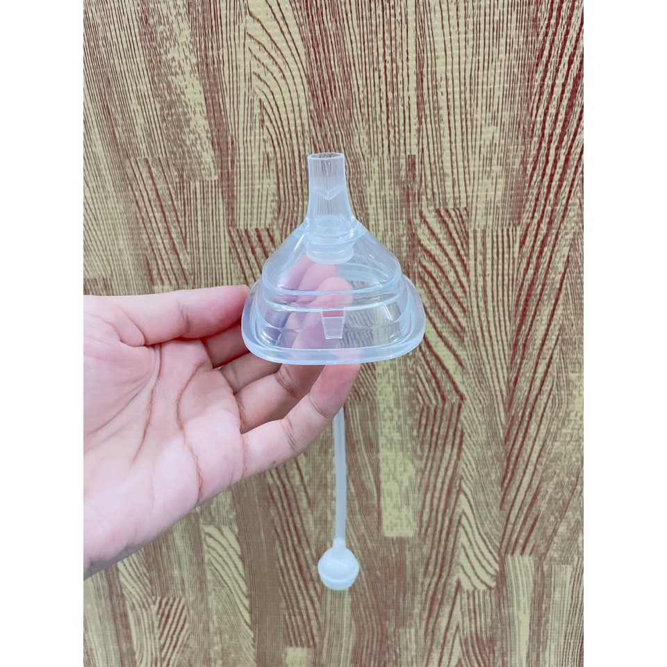 (Kèm hộp) Set Hút Núm hút HG / ống hút kèm dây quả tạ cho bé 6m+ tập hút bình sữa cổ vuông Hegen nội địa Trung