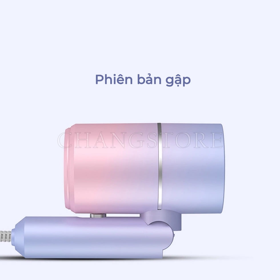 Máy Sấy Tóc Mini Công Suất Lớn Dai Heart Búa Xanh 2200W, Máy Sấy Tóc 2 Chiều Nóng Lạnh