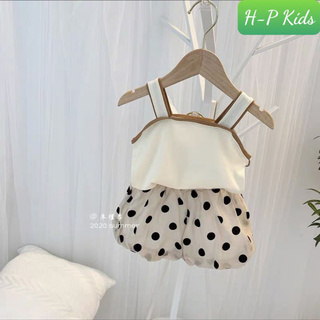 Bộ 2 dây quần chấm bi siêu kute cho bé gái