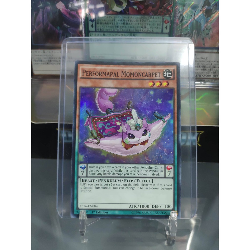 [ Dưa Hấu Yugioh ] Lá bài thẻ bài Performapal Momoncarpet - Super Rare - Tặng bọc bài nhựa bảo quản