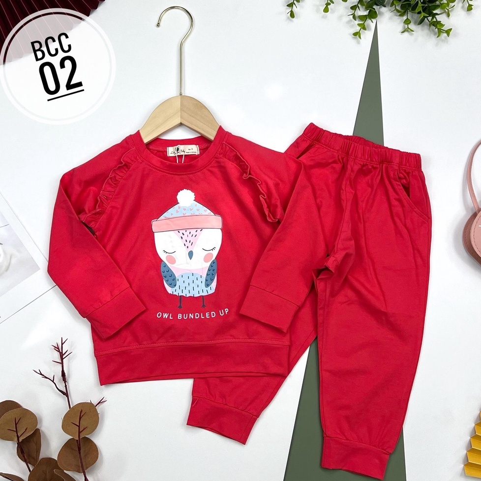 Bộ quần áo dài tay LITIBABY cho bé gái, cho bé từ 9 - 14 tuổi