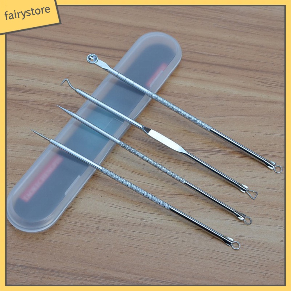 [Hàng mới về] 4 Dụng cụ nặn mụn đầu đen/ mụn trứng cá tiện lợi