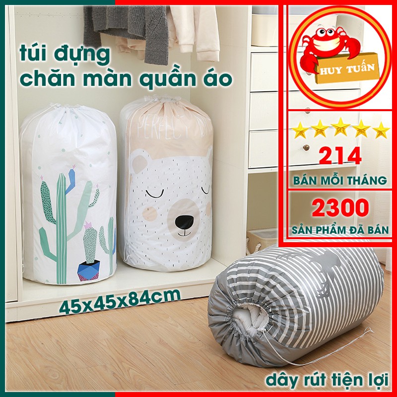 Túi đựng chăn màn - Túi đựng quần áo dây rút chống thấm