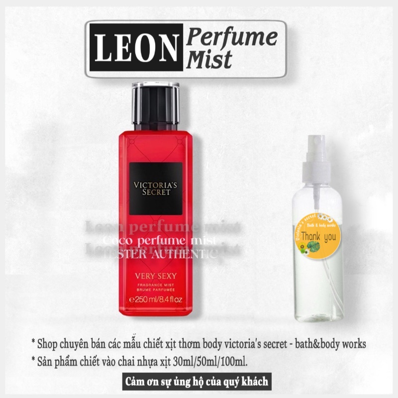 💎LEON💎 Xịt thơm Body Mist Very Sexy New 2019 - 𝐦𝐚̂̃𝐮 𝐭𝐡𝐮̛̉ 𝟑𝟎𝐦𝐥/𝟓𝟎𝐦𝐥