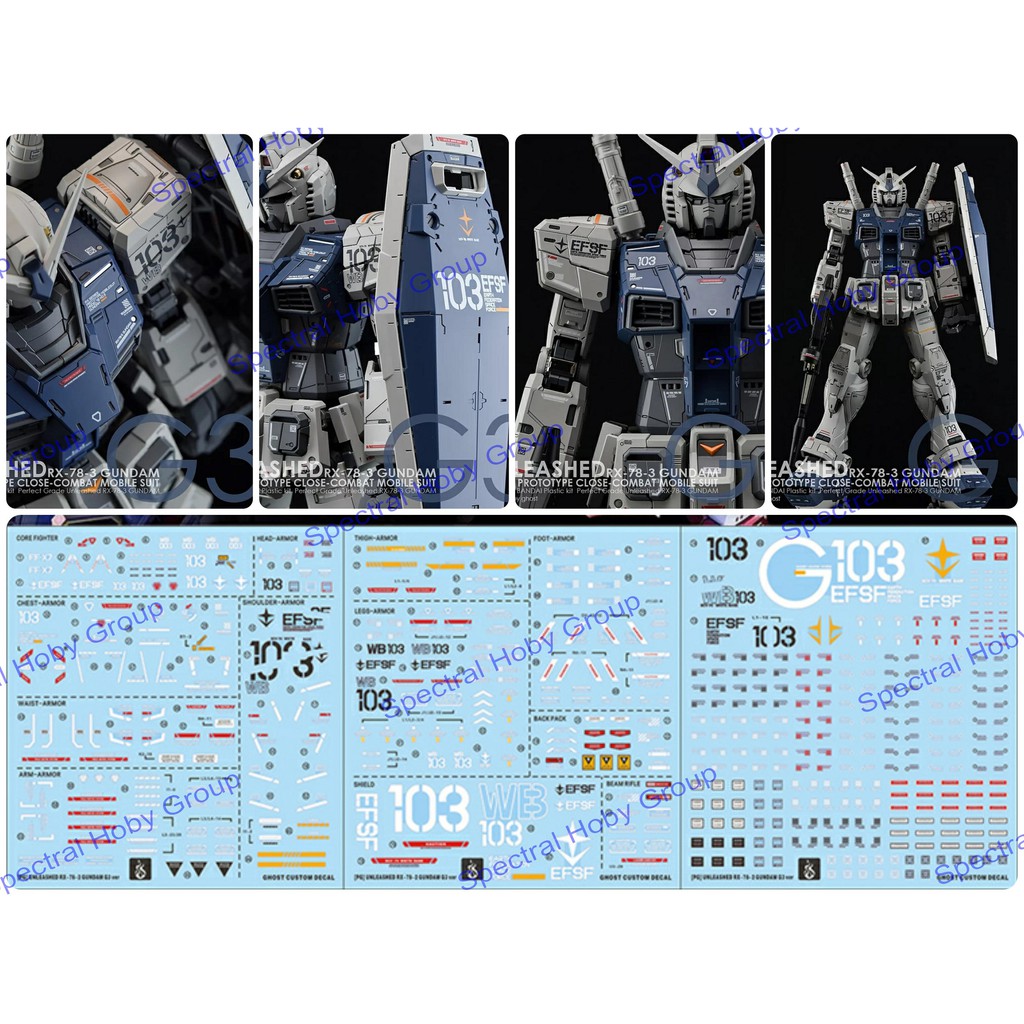 Decal nước dán mô hình PG RX-78-2 RX78 2.0 G3 gundam các loại - Water sticker