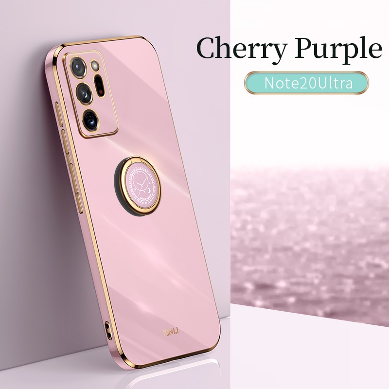 Ốp điện thoại silicone mềm chống sốc 6D sang trọng cho Samsung Galaxy Note 20 Ultra S21 Fe 5G Plus TPU lưng viền vuông trọng dành