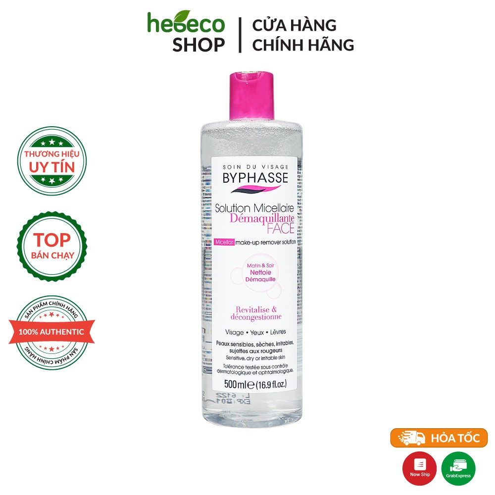 Nước Tẩy Trang Dịu Nhẹ và Làm Sạch Sâu Byphasse Solution Micellaire 500ml - Hàn Quốc Chính Hãng