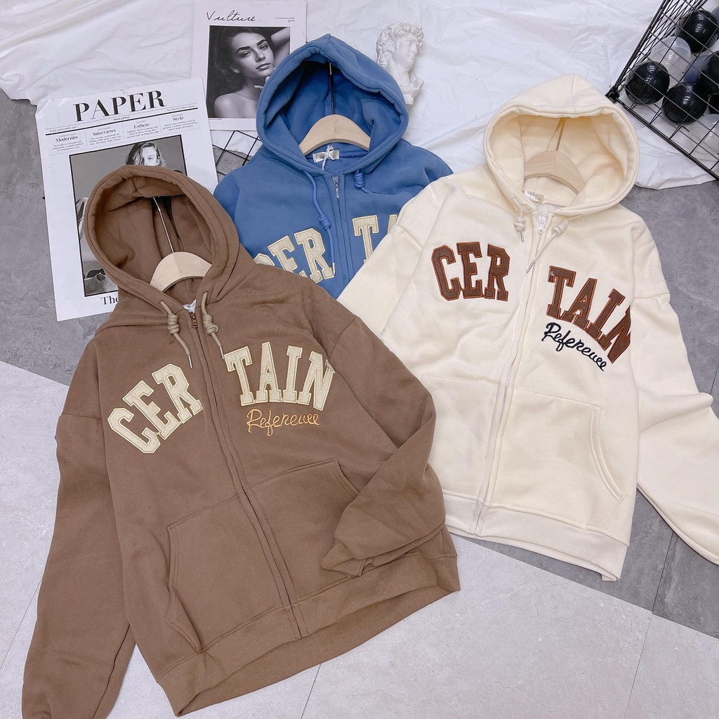 Áo nỉ kéo khóa chữ CER xinh xắn(kèm ảnh thật,video) | BigBuy360 - bigbuy360.vn