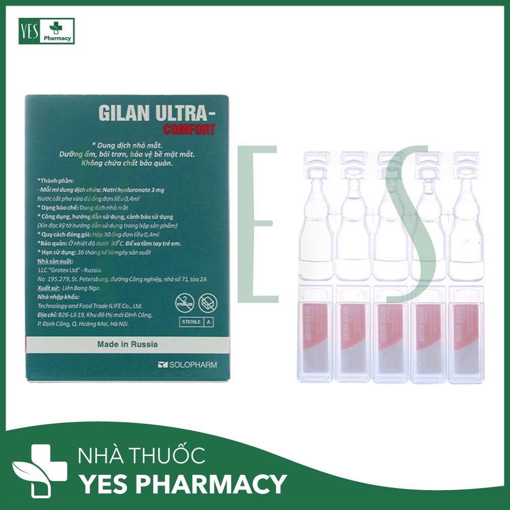 Dung dịch nhỏ mắt Gilan Ultra Comfort 0.3%  - Nhà thuốc Yes Pharmacy