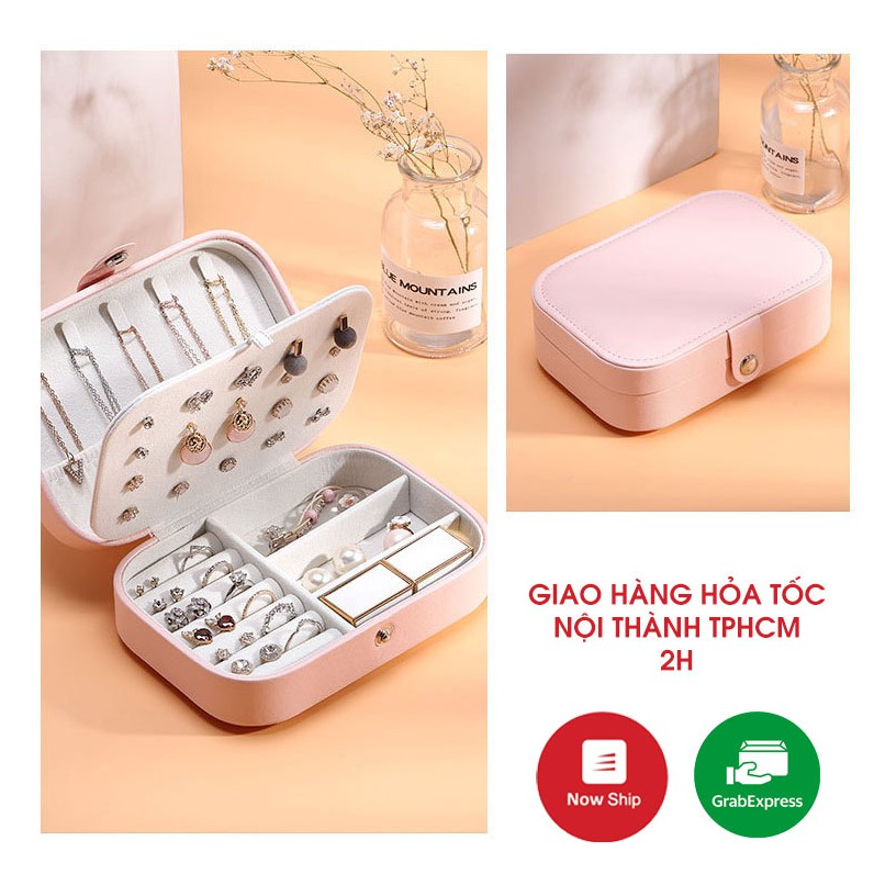 Hộp đựng trang sức bọc da PU cao cấp và sang trọng