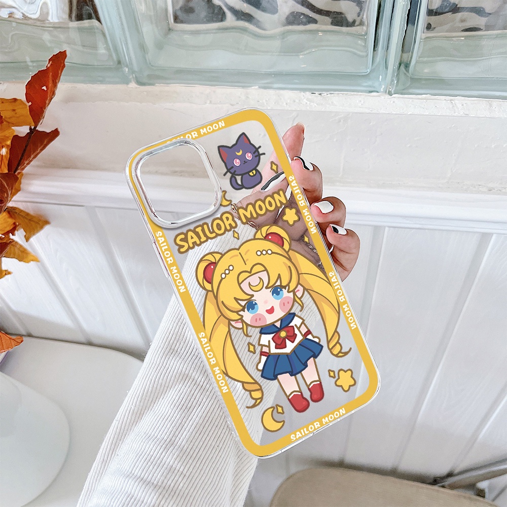 Sailor Moon Ốp Điện Thoại Hình Thủy Thủ Mặt Trăng Cho iPhone 11 12 13 pro max XS X XR XSMax 7 8 6 6s plus 5 4 SE 2020