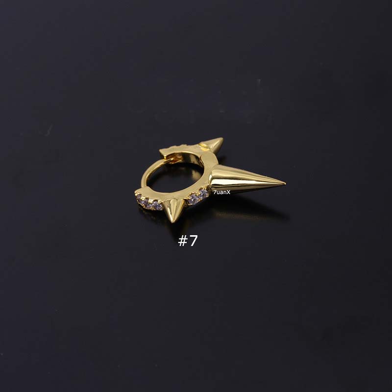 Hoa tai bằng đồng đính đá zircon 9mm