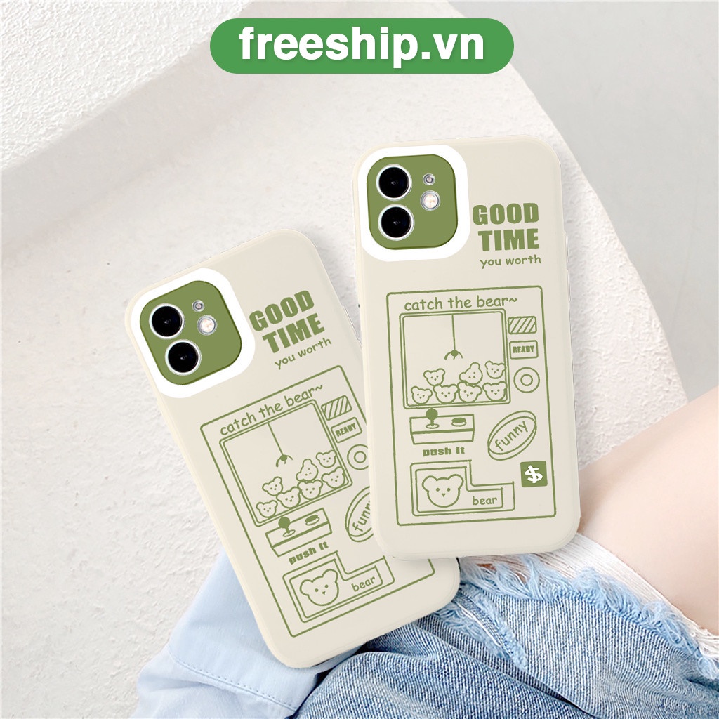 Ốp lưng iphone Gắp gấu trong cạnh vuông 6/6plus/6s/6splus/7/7plus/8/8plus/x/xr/xs/11/12/13/pro/max/plus/promax