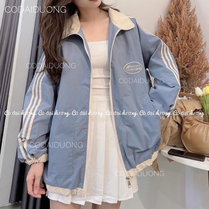 Áo Khoác Bomber Chất Thô gió 2 Lớp Unisex
