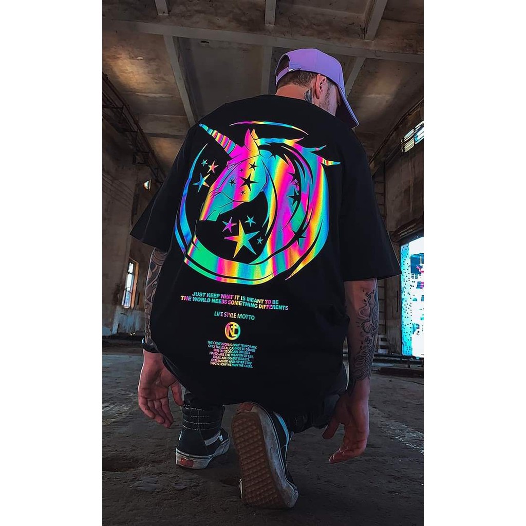 Áo thun Stee Phản quang 7 màu TIARA Unisex