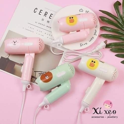 Máy sấy tóc mini cầm tay gấp gọn hình thú dễ thương ( TUYỂN SỈ )