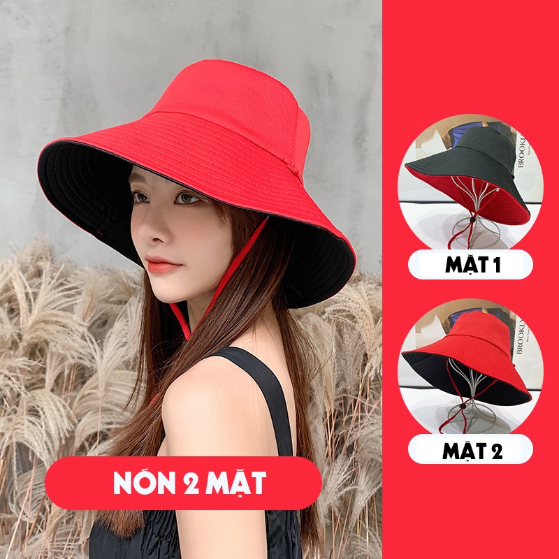Nón Vải 2 Mặt Vành Rộng Thời Trang Chống Nắng L654 - LoanTay