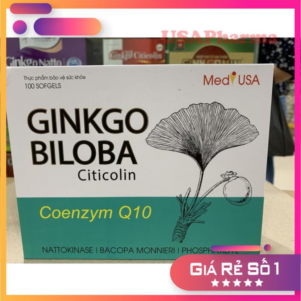 Viên bổ não GINKGO BILOBA 360mg Giúp tăng cường trí nhớ, tập trung trí tuệ - Hộp cứng 100 viên