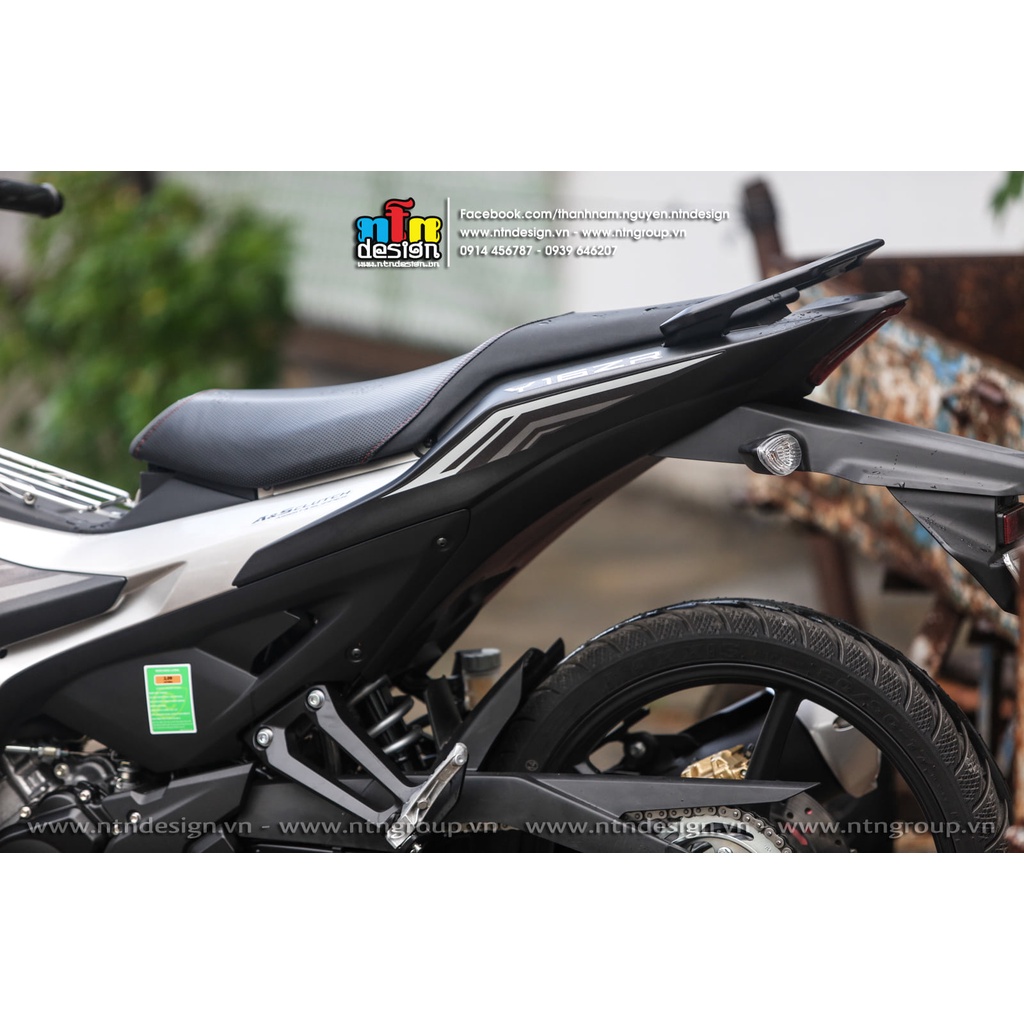 Tem rời Exciter 155 đen nhám chỉ xám y16zr ,tem 3 lớp không bay màu