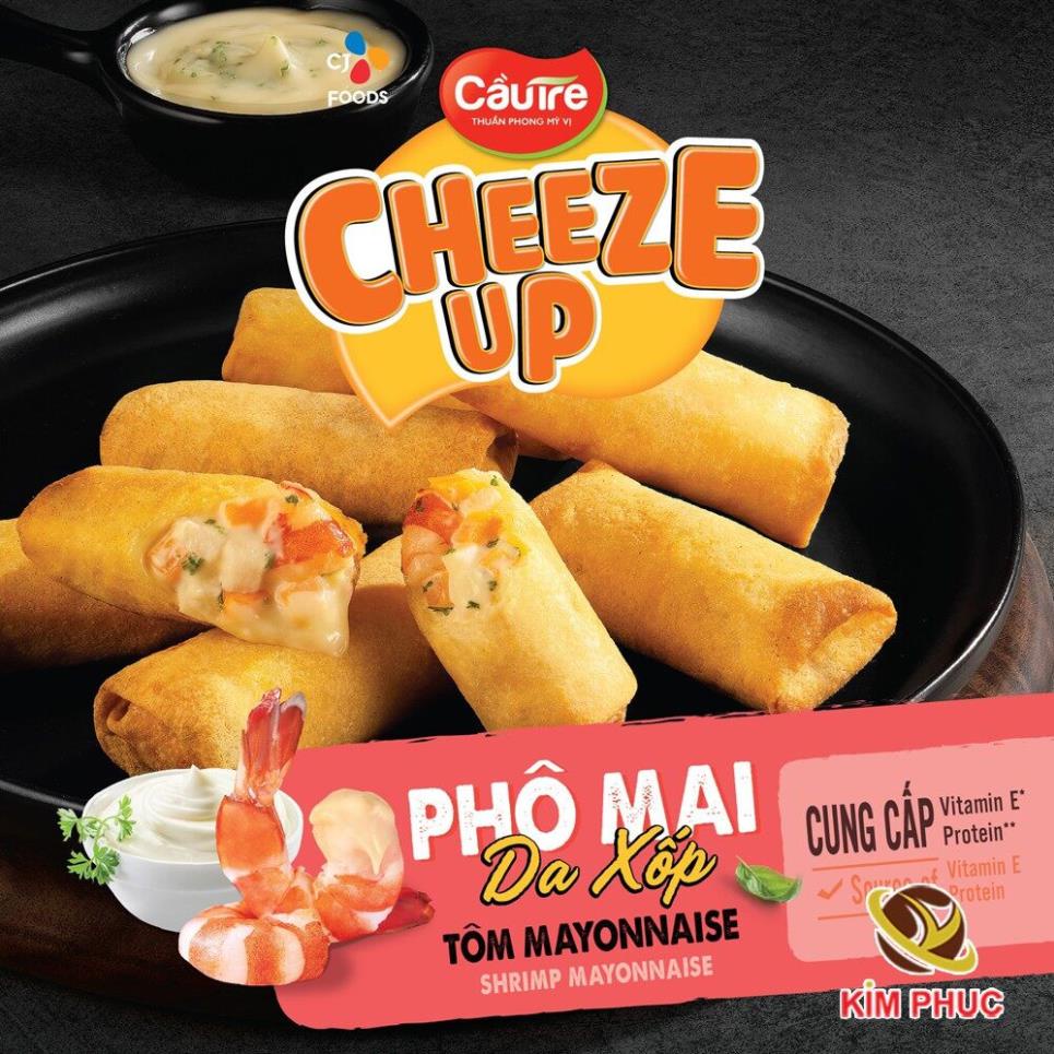 Chả Giò da xốp Cầu Tre Cheeze Up Phô Mai Gà/Tôm Mayonnaise/ Bơ Tỏi - Gói 300Gr