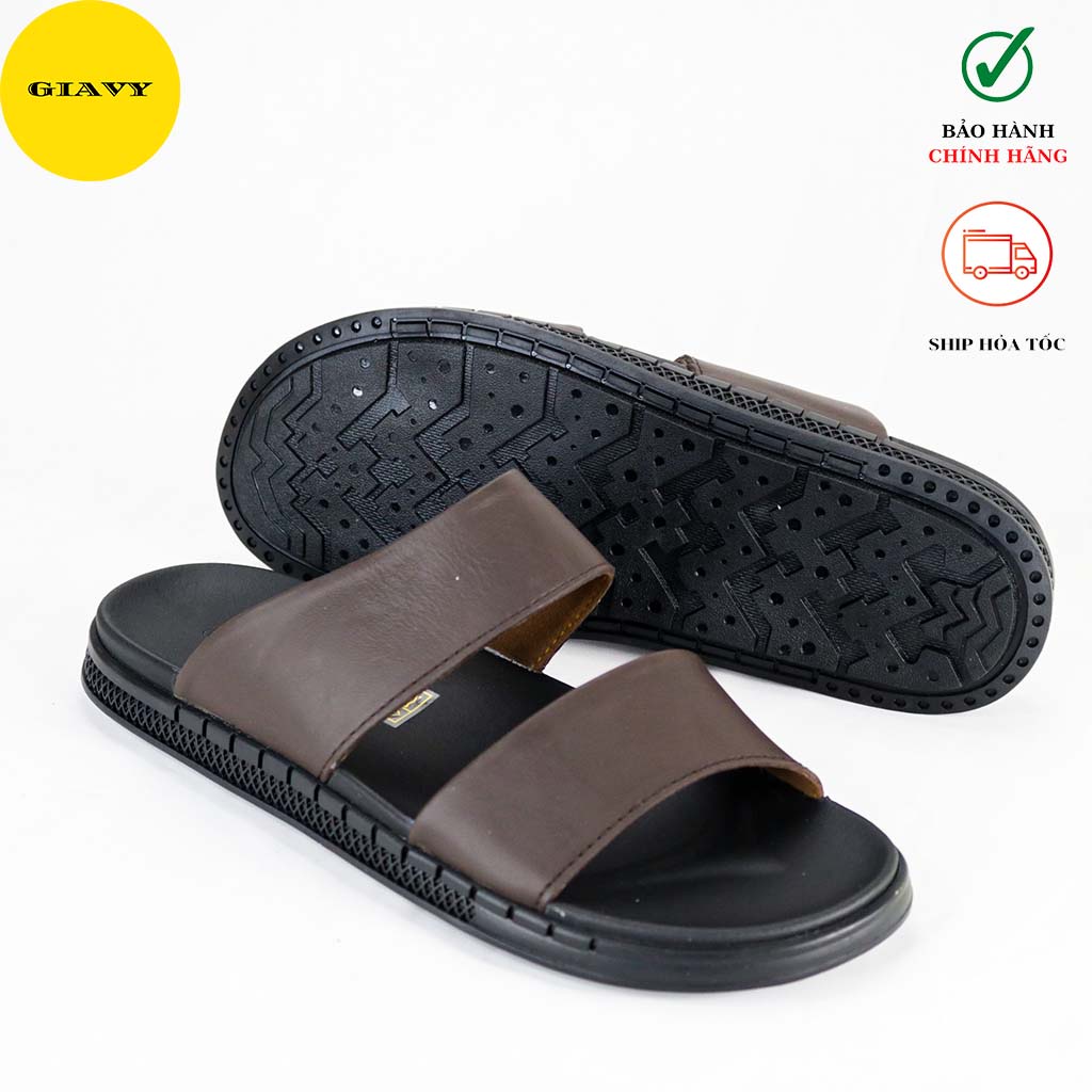 Dép da nam quai nhị thời trang 7086/3 - GIÀY GIAVY