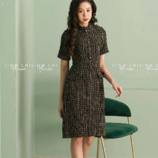 Đầm dạ tweed Linh Chi