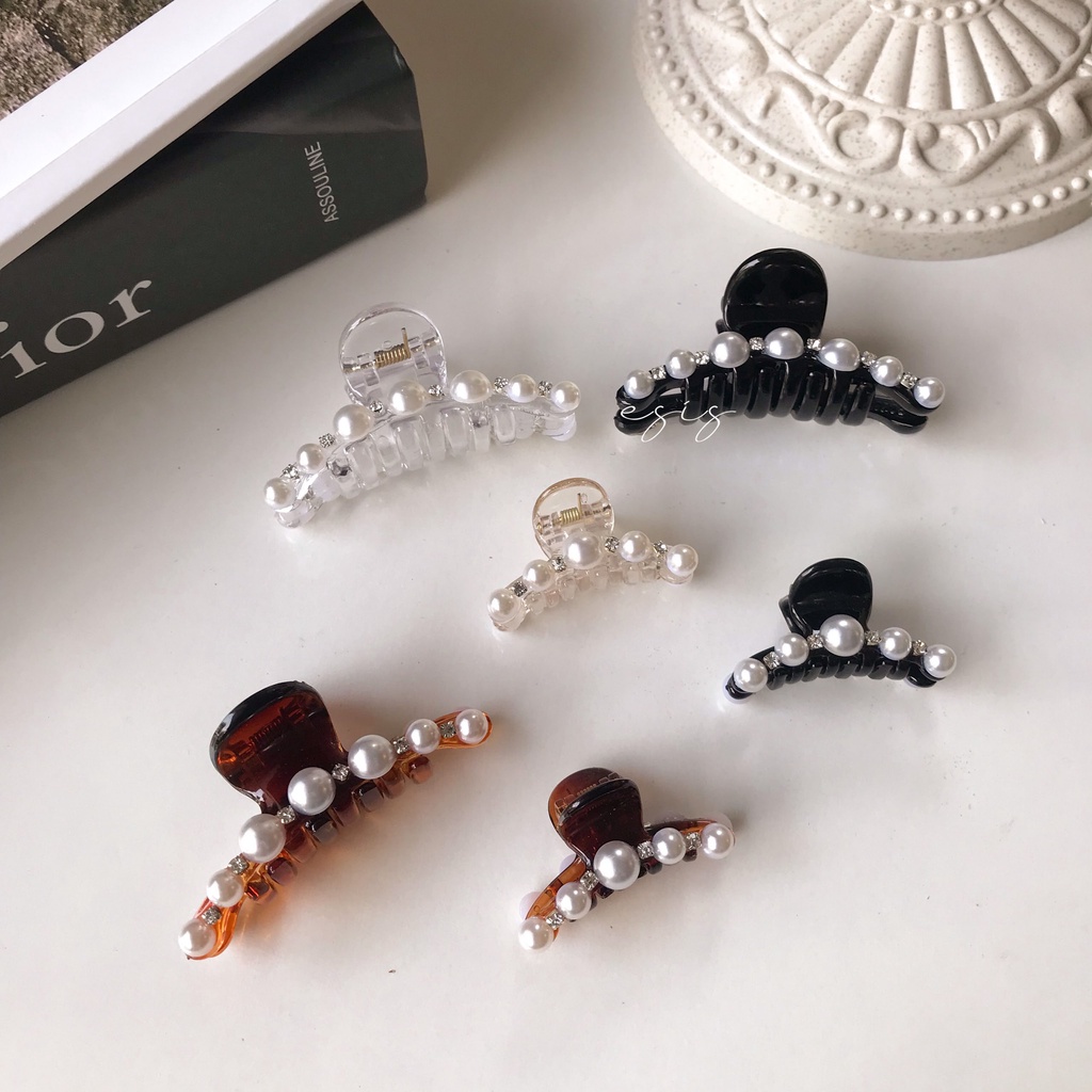 KẸP GẮP TÓC NỮ MINI NHỰA ACRYLIC ĐÍNH ĐÁ CAO CẤP HÀN QUỐC