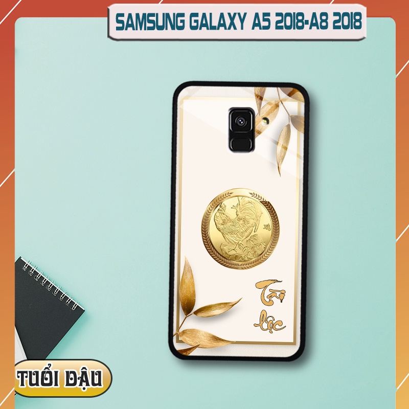 Ốp lưng kính 3D 12 con giáp - Samsung galaxy A5 2018/ A8 2018