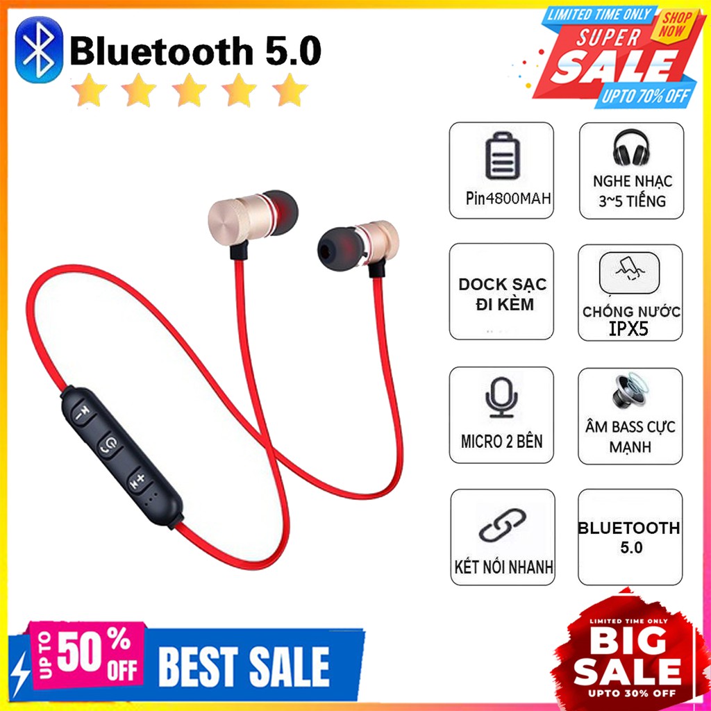 Tai nghe bluetooth không dây Sport headset 2 tai nghe thể thao thế hệ mới💥SIÊU HOT💥