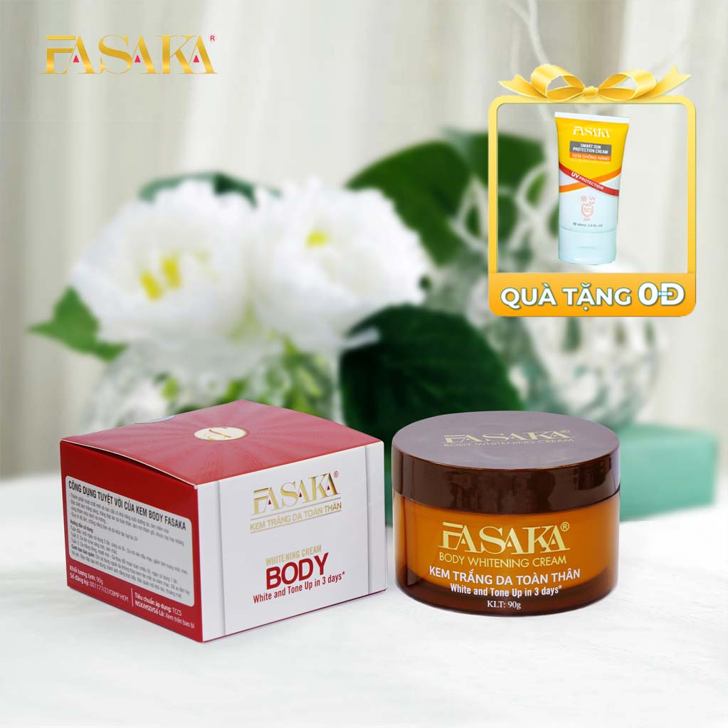 COMBO Kem Cốt Dưỡng Trắng Body WHITENING CREAM FASAKA 90gr + KCN FASAKA
