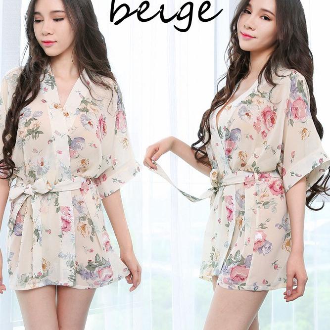Giao Hàng Miễn Phí (RA-129)|Đầm Ngủ Kiểu Kimono Gợi Cảm Chất Liệu Chiffon A187-2 | BigBuy360 - bigbuy360.vn
