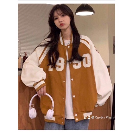 Áo Khoác Nhung Bomber Unisex  F426 , Áo khoác form rộng 2 lớp dày dặn - Miss Girl