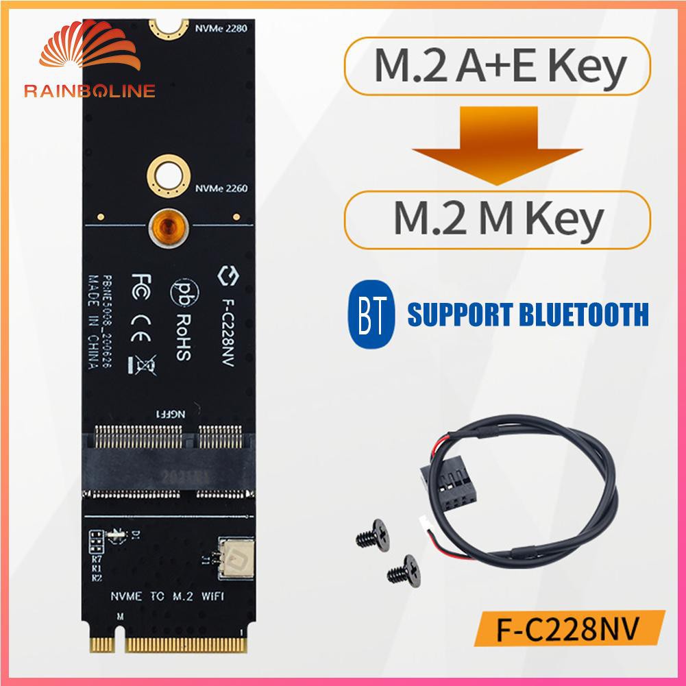 Thẻ Wifi Bluetooth M.2 M Key To M2 A + E Cho Ax200 9260ac