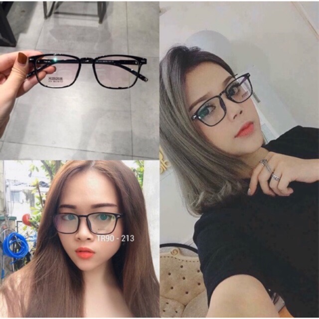 Gọng kính cận vuông nam nữ chất liệu nhựa dẻo 213 – Tiệm kính Candy | BigBuy360 - bigbuy360.vn