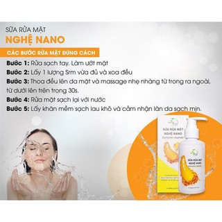 Sữa rửa mặt nghệ nano