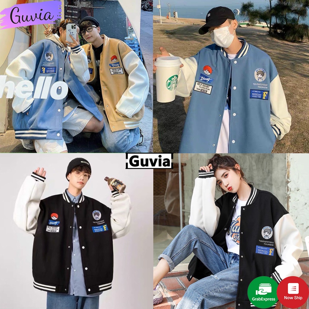 Áo Bomber nỉ DINER Ulzzang form rộng Unisex áo khoác nỉ bông 2 lớp Guvia | WebRaoVat - webraovat.net.vn