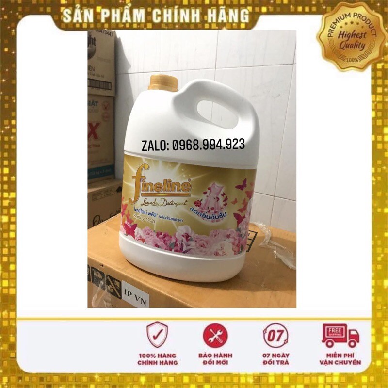 Nước giặt xả Thái Lan Fineline Laundry Detergent Thái Lan 3000ml màu vàng Plus